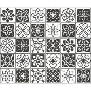 Stickers muraux - Sticker Mural Carrelage adhésif Cuisine Salle de Bain - 30 STICKERS CARRELAGES AZULEJOS LIMA