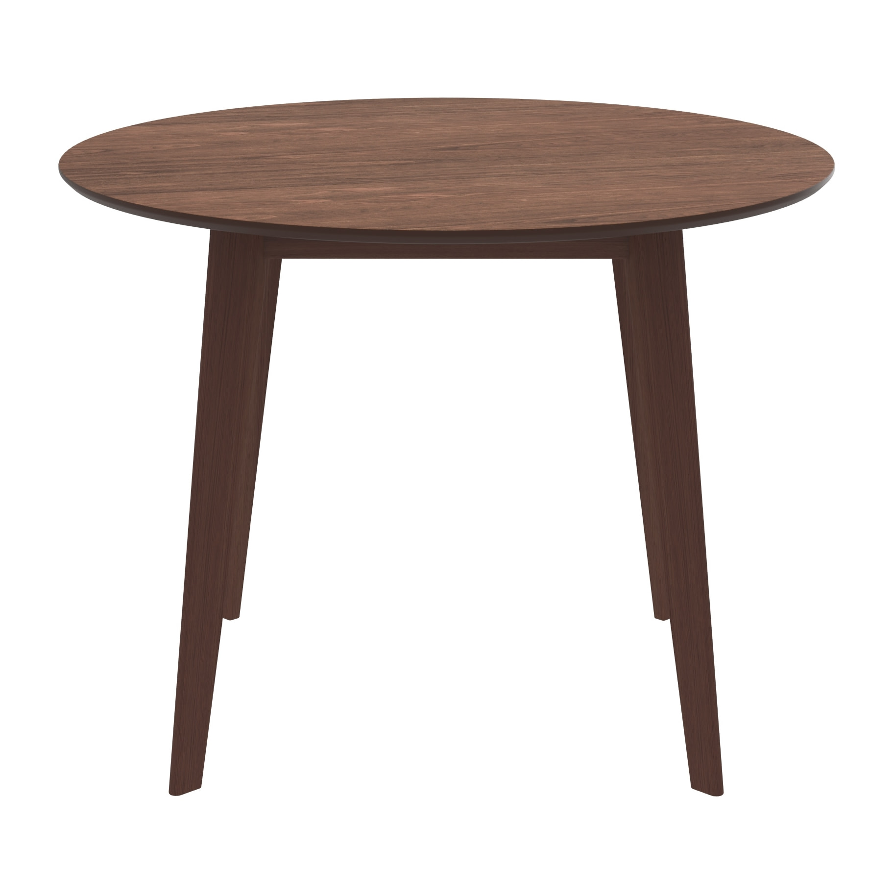 Table ronde 4 personnes en bois foncé D100 cm - Réno