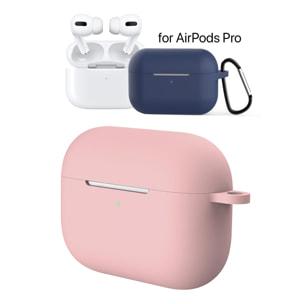 Funda de silicona para base de carga de AirPods Pro, con mosquetón