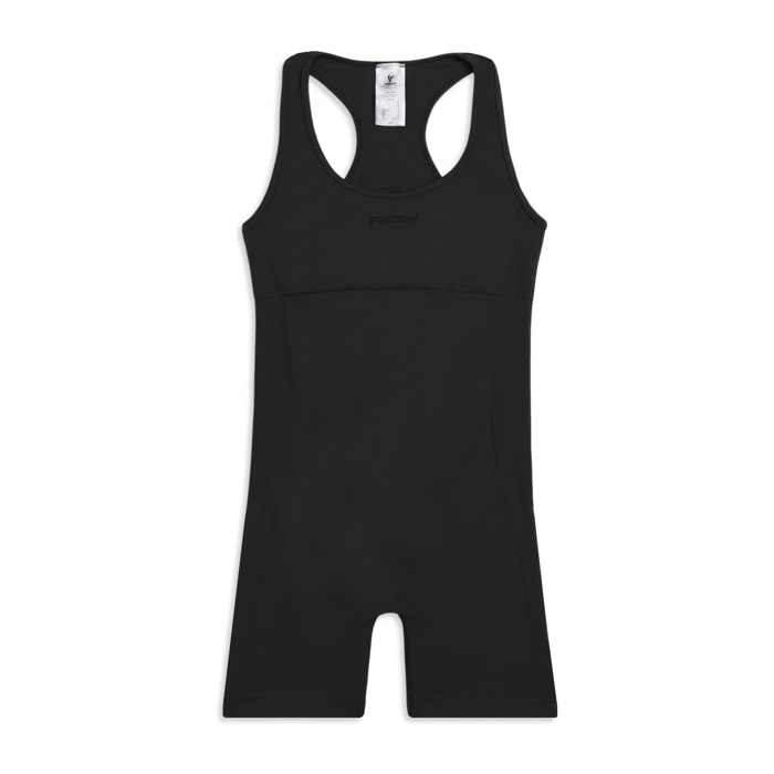 Tuta Jumpsuit Seamless Short con cut-out sulla schiena