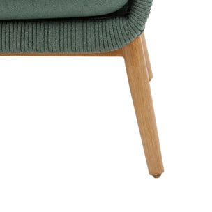 Fauteuil de salon de jardin "Orissa" vert olive polyester et acier