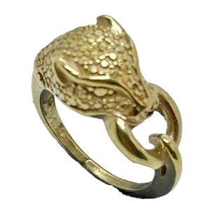 Anillo leopardo Chop dorado