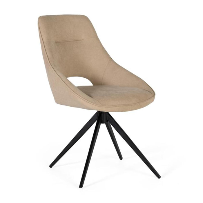 Ensemble 2 chaises pivotants - 88x56x57cm