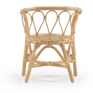 Kave Home - Sedia per bambini Lumila in rattan