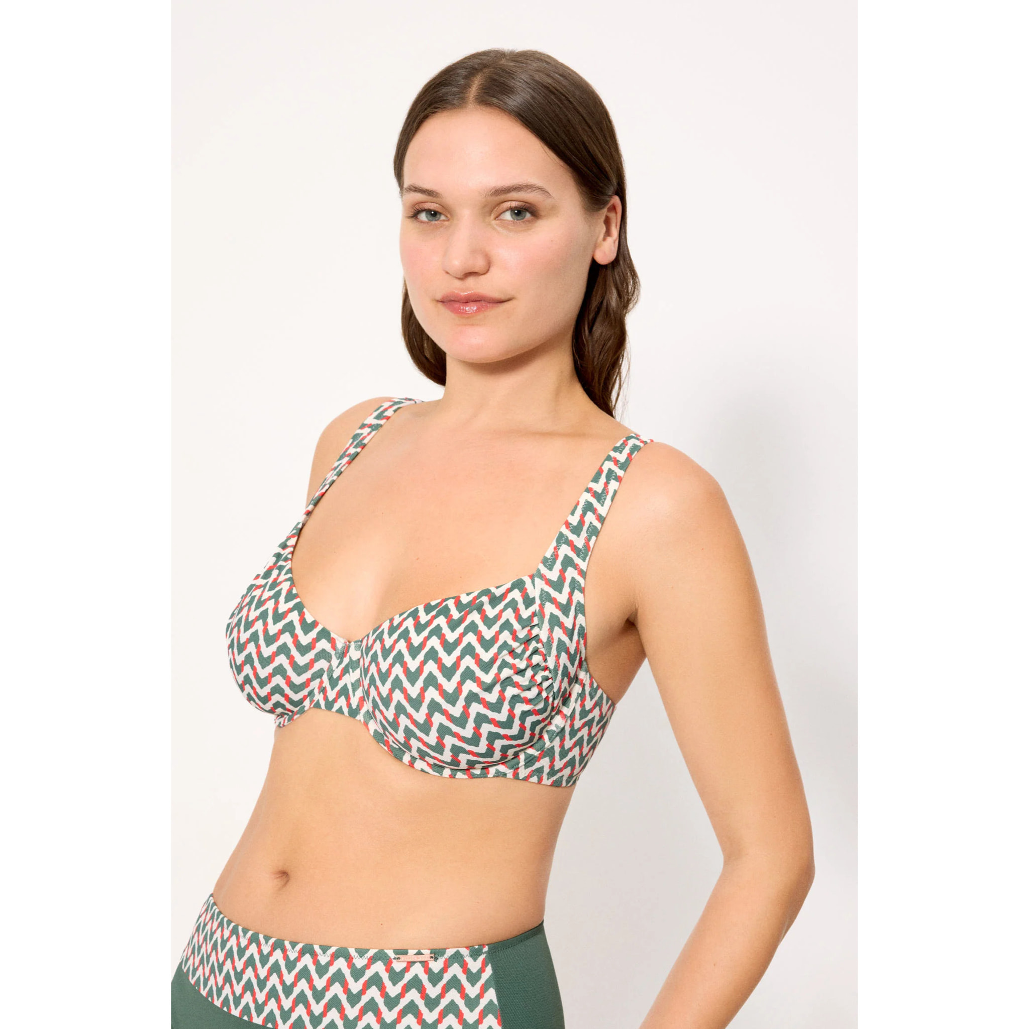 Top bikini contenitivo Verde