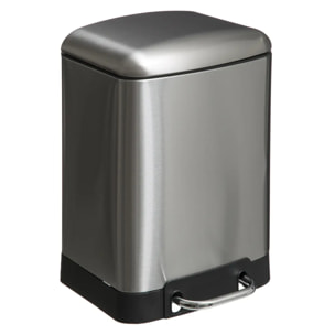 Poubelle à pédale métal 6L "Ariane" inox