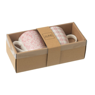 J-Line tasse - céramique - rose clair - boîte de 2