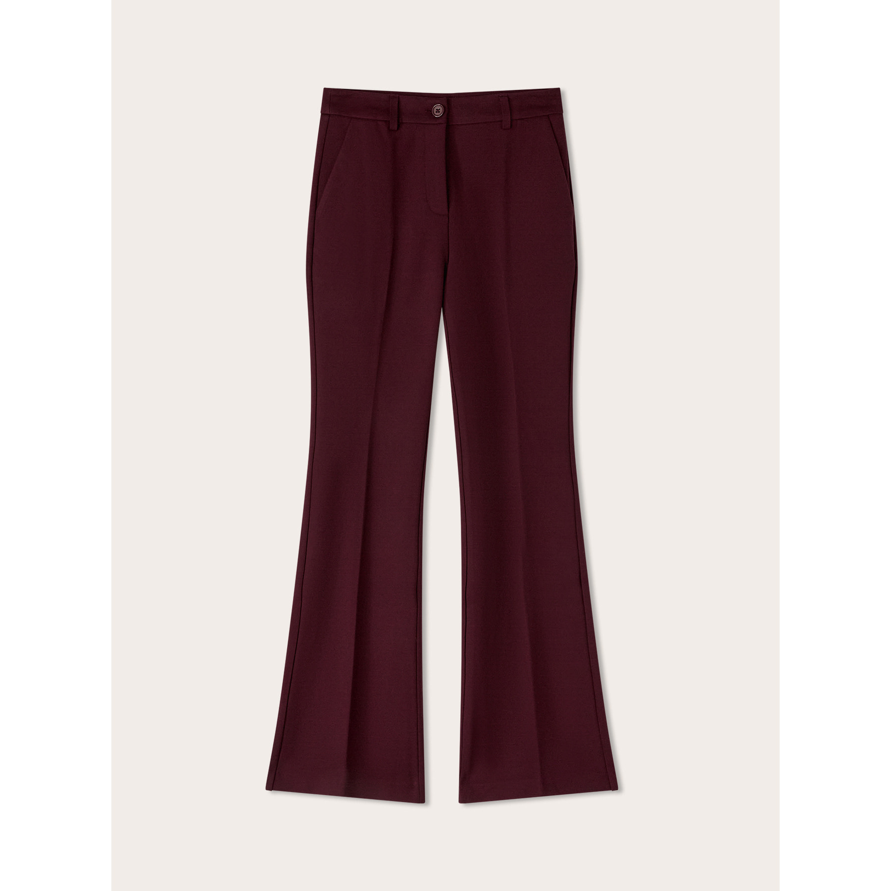Motivi - Pantaloni flare in punto milano - Bordeaux