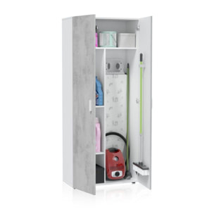 Armario Multi Useful 80 2 Puertas Blanco - Cemento