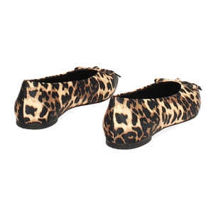 Ballerine donna leopardate in raso