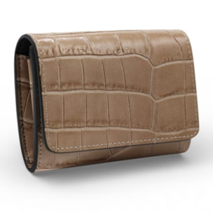 Portafoglio Cheval Firenze Cosmo Mini Croc Taupe
