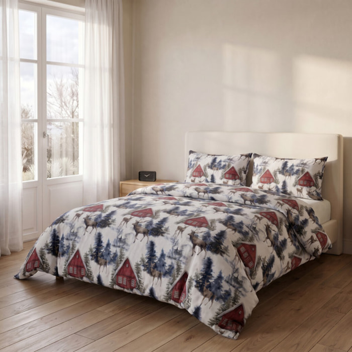 Set copripiumino in cotone con sacco e federa, morbido e traspirante, leggero e resistente 118 g/m², ideale per uso quotidiano, certificato OEKO-TEX, facile da lavare, comfort naturale e praticità per la biancheria da letto
