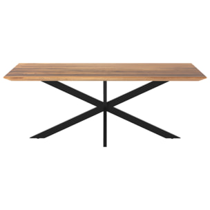 Table rectangulaire 8 personnes en bois de suar et métal 220 cm - Sudirman