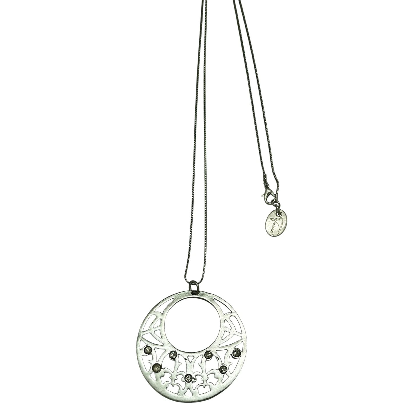 Collar largo Oráculo Diamond en plata 10µ