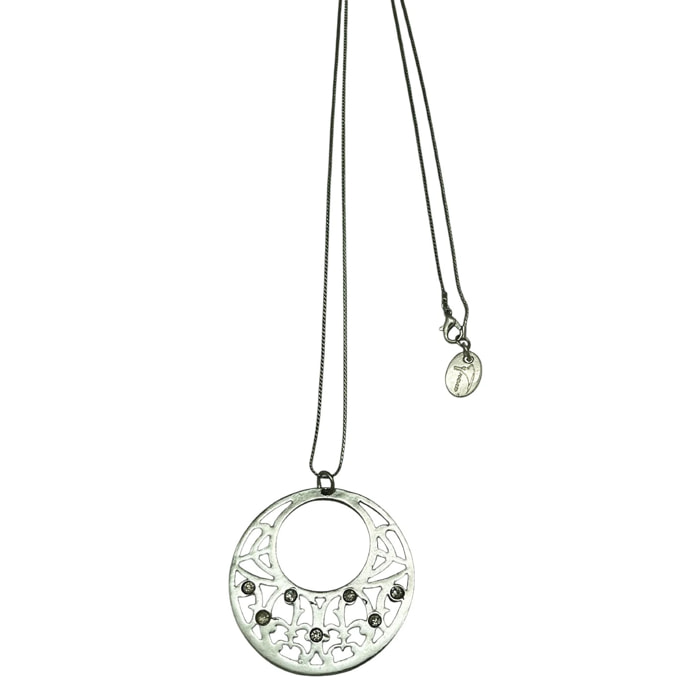 Collar largo Oráculo Diamond en plata 10µ