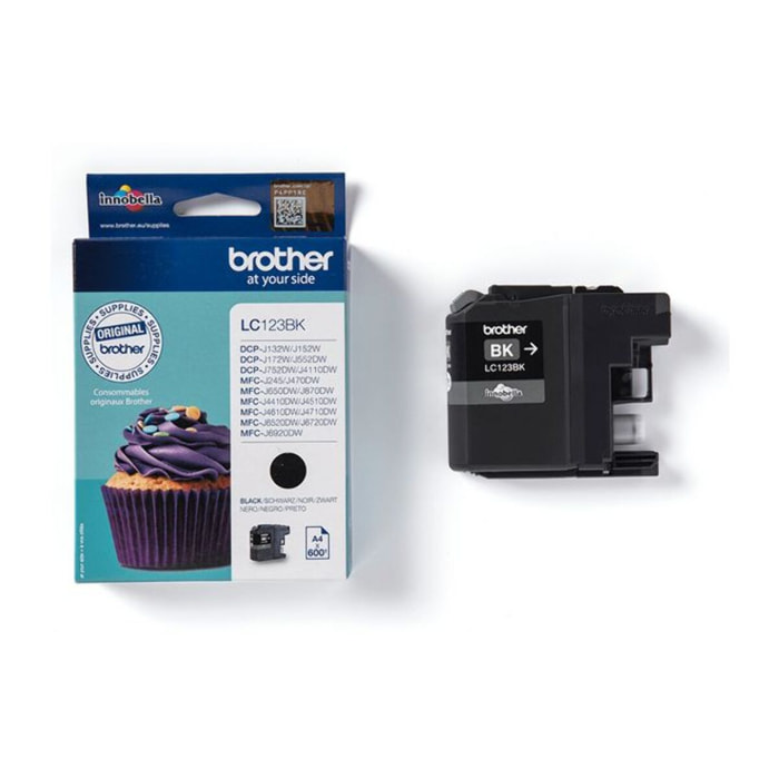 Cartouche d'encre BROTHER Originale LC123 Noire Standard - LC123BK