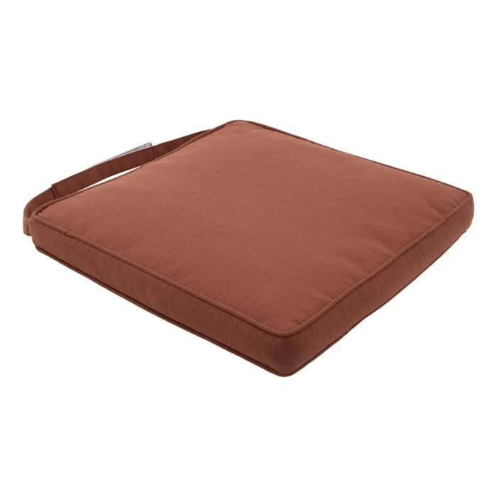 Galette de chaise Korai acajou 40x40cm