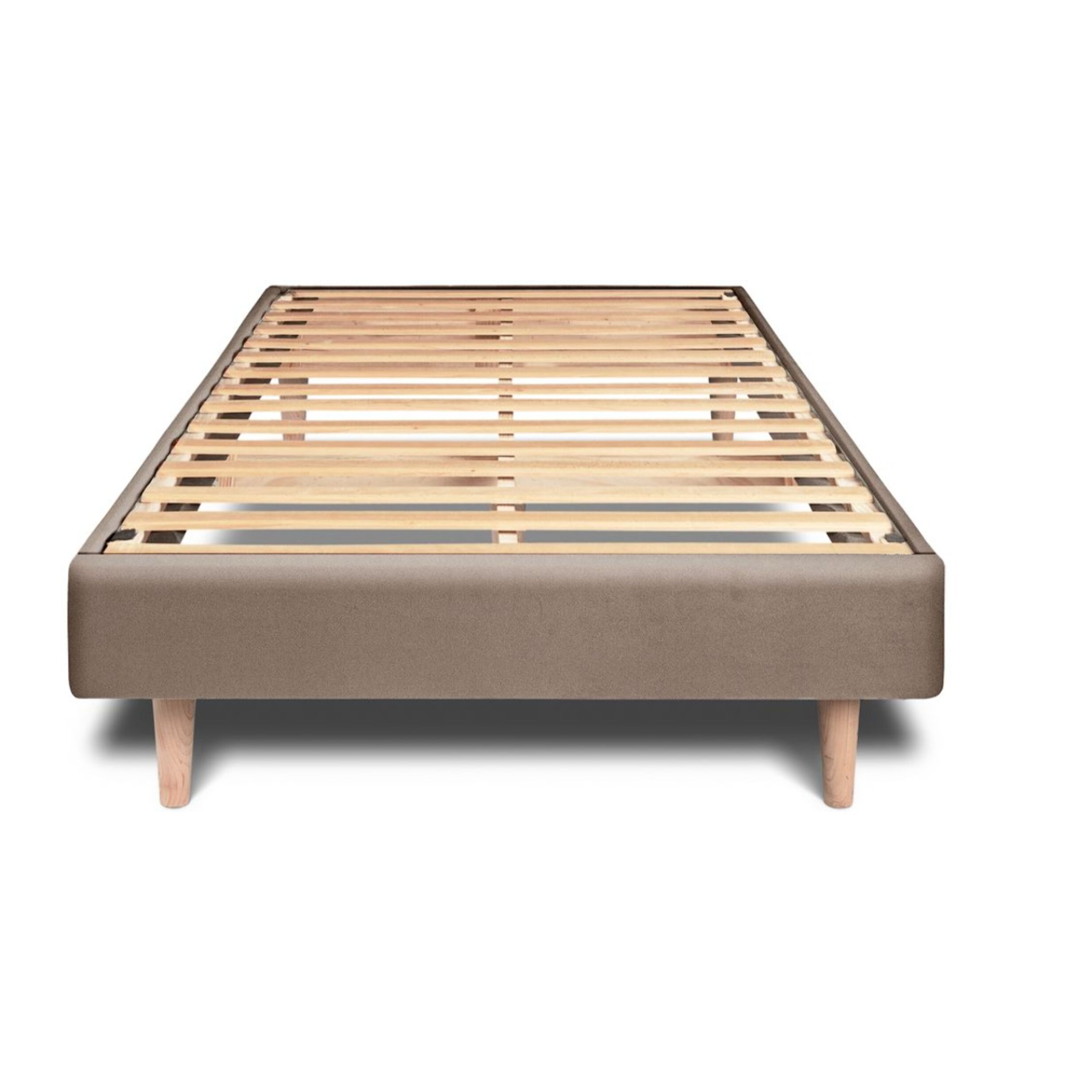 Sommier Kit Velours Ep14 - pieds bois