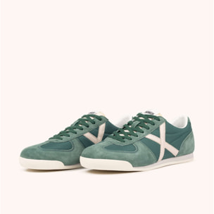 Sneaker Urbana Casual Verde y Crema | MUNICH STEREO 05