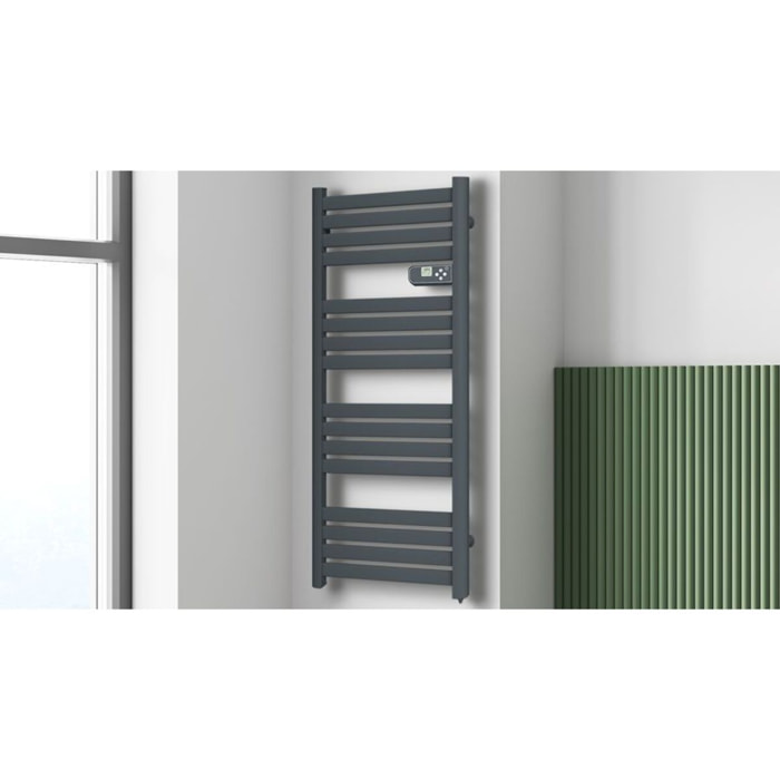 sèche-serviette anthracite lames plates 700w