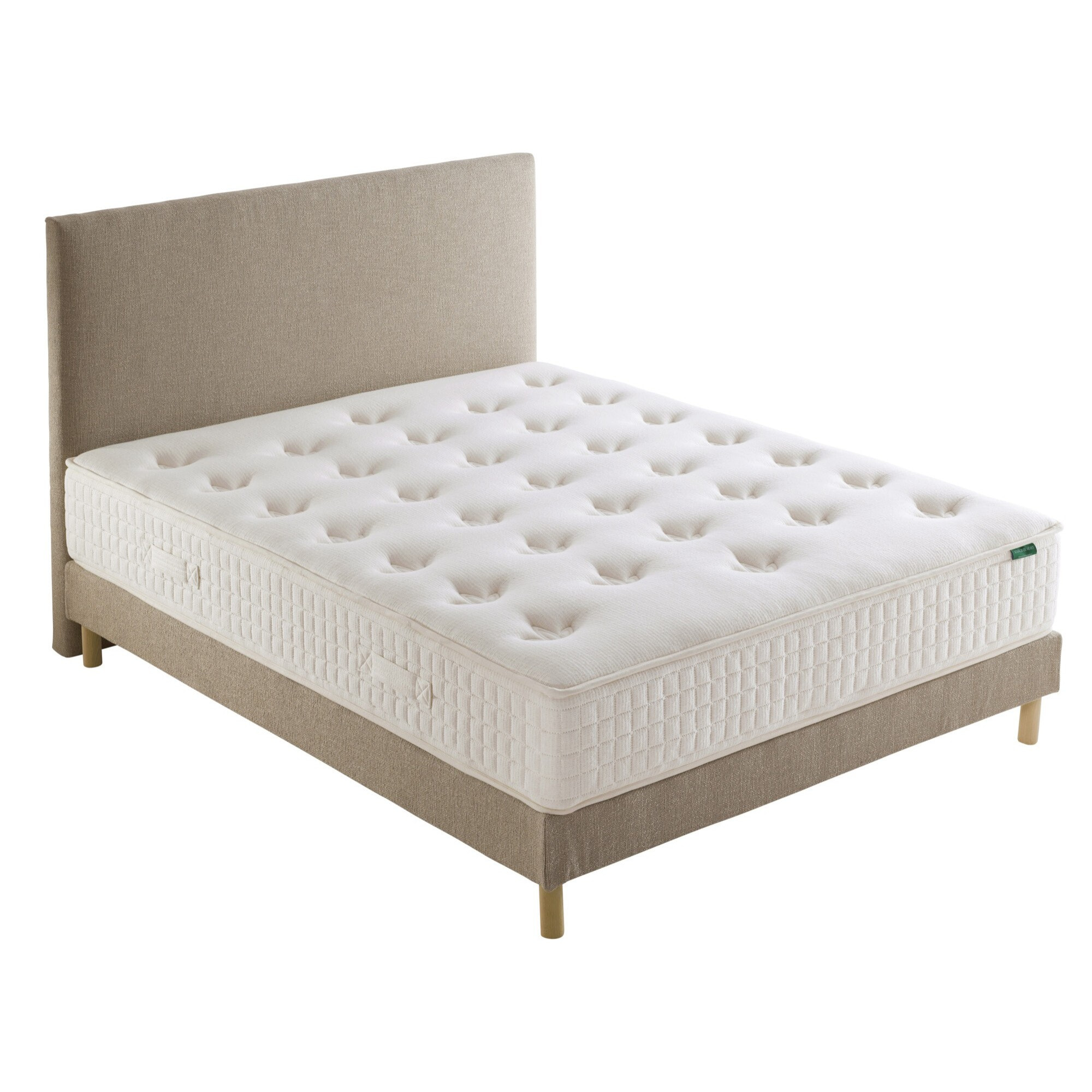 Ensemble matelas Le Latex Responsable + sommier + tête de lit