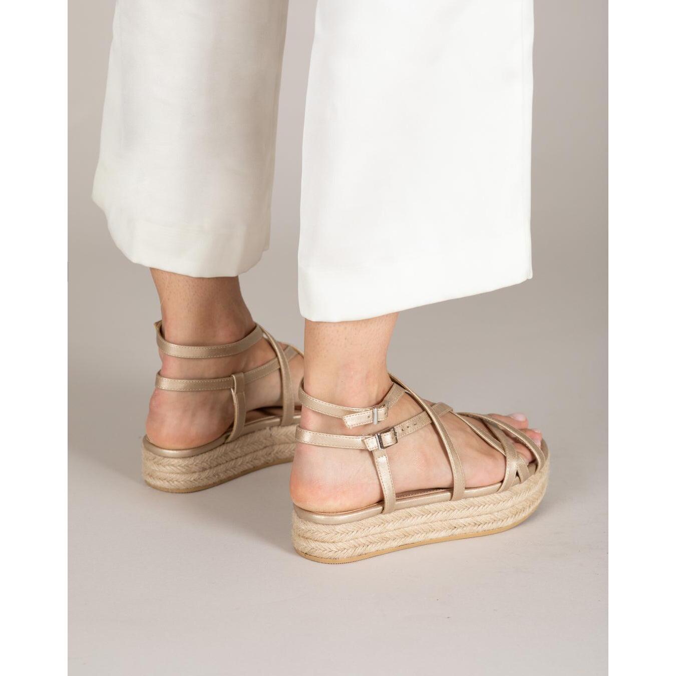 Sandalias de plataforma Formentor Dorado 4.5 cm