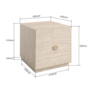 Chevet Travertino 1 tiroir Kare Design