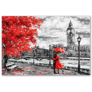 Tableau balade romantique à Londres Toile imprimée