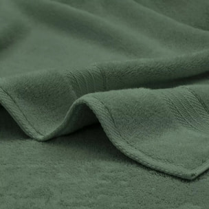 Carre avec oeillet pur coton 550 g/m² uni vert Elea kaki