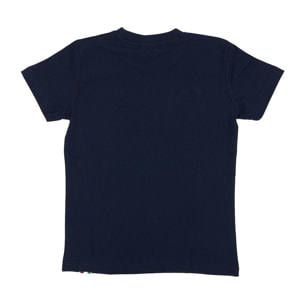 T-shirt da bambino manica corta con stampa e logo Basic