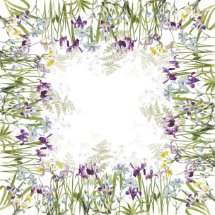 Nappe Iris d'hiver blanc lavé