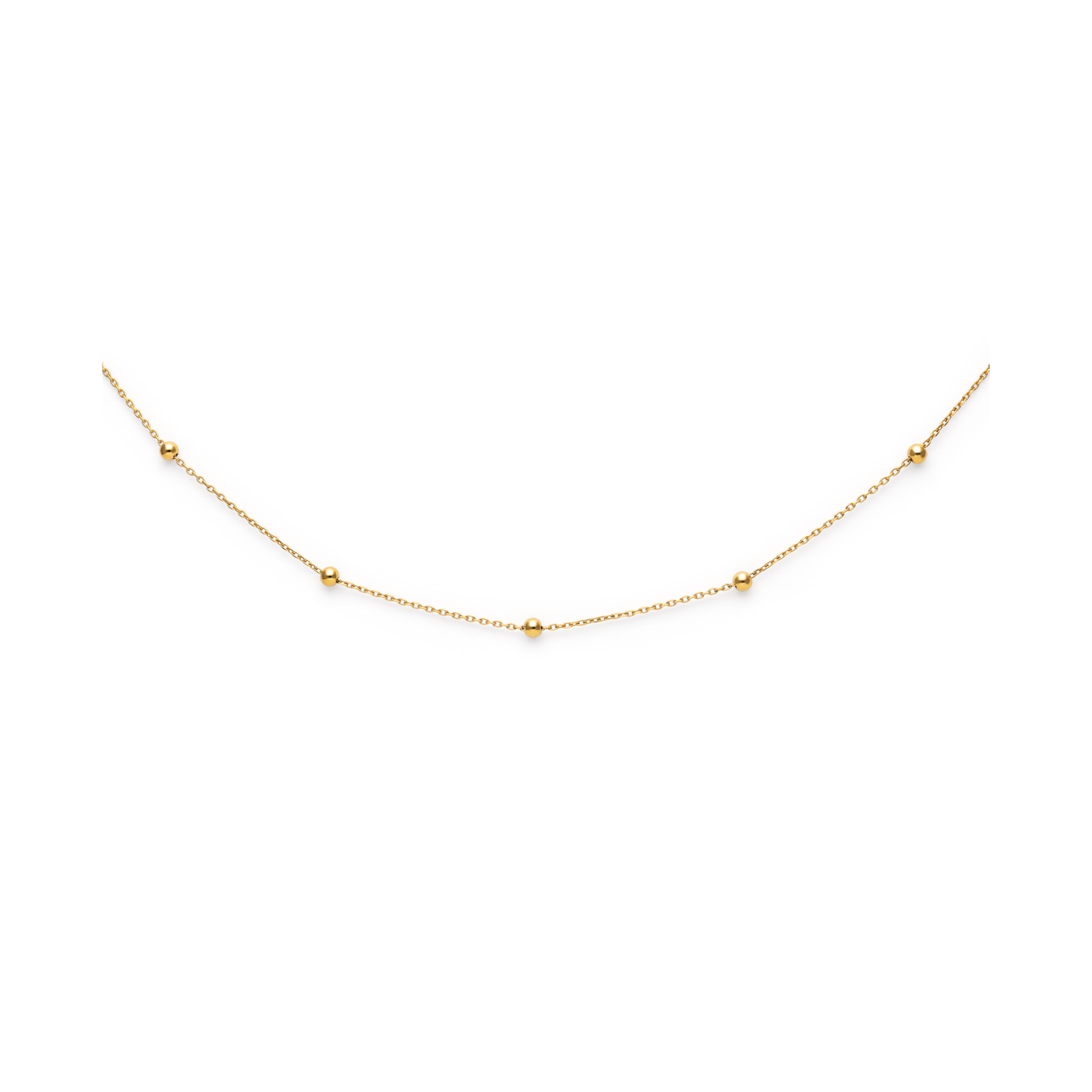 Collana Dots L Acciao Placcato Oro