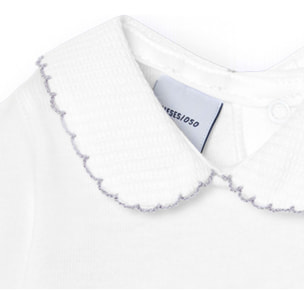 Body bebé manga corta cuello piqué