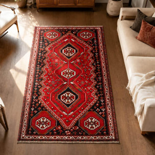 Tapis d'orient au motif oriental, noué à la main en laine