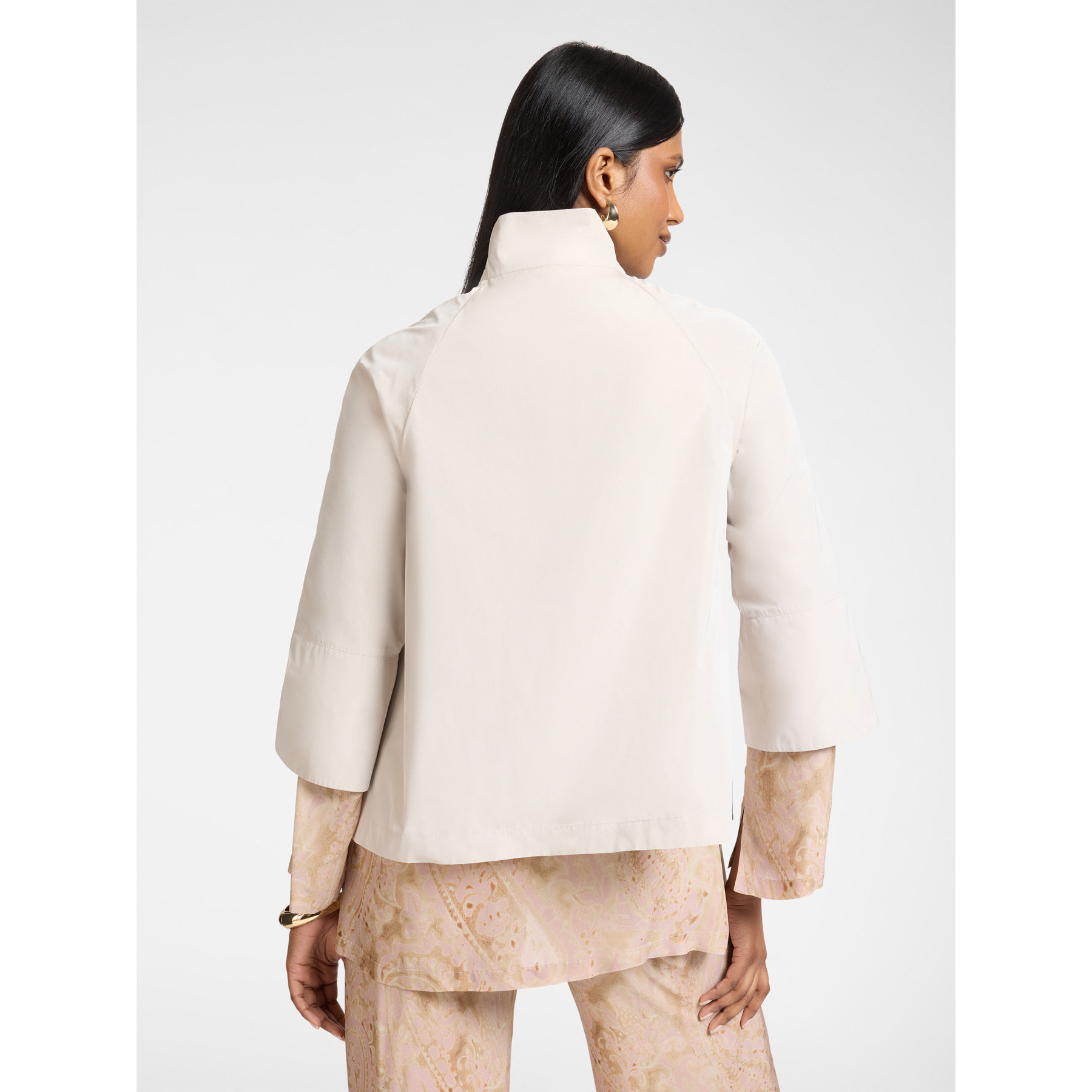 Elena Mirò - Chaqueta desestructurada en tafetán - Beige
