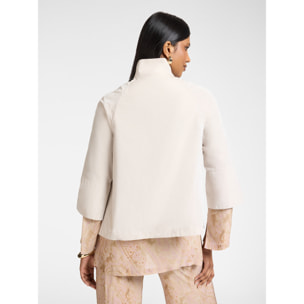 Elena Mirò - Chaqueta desestructurada en tafetán - Beige
