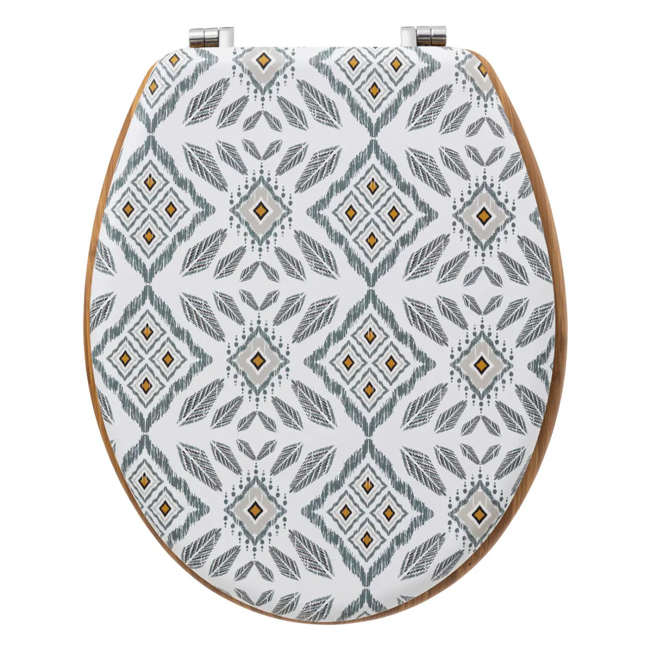 Abattant WC blanc et gris "Hapache"