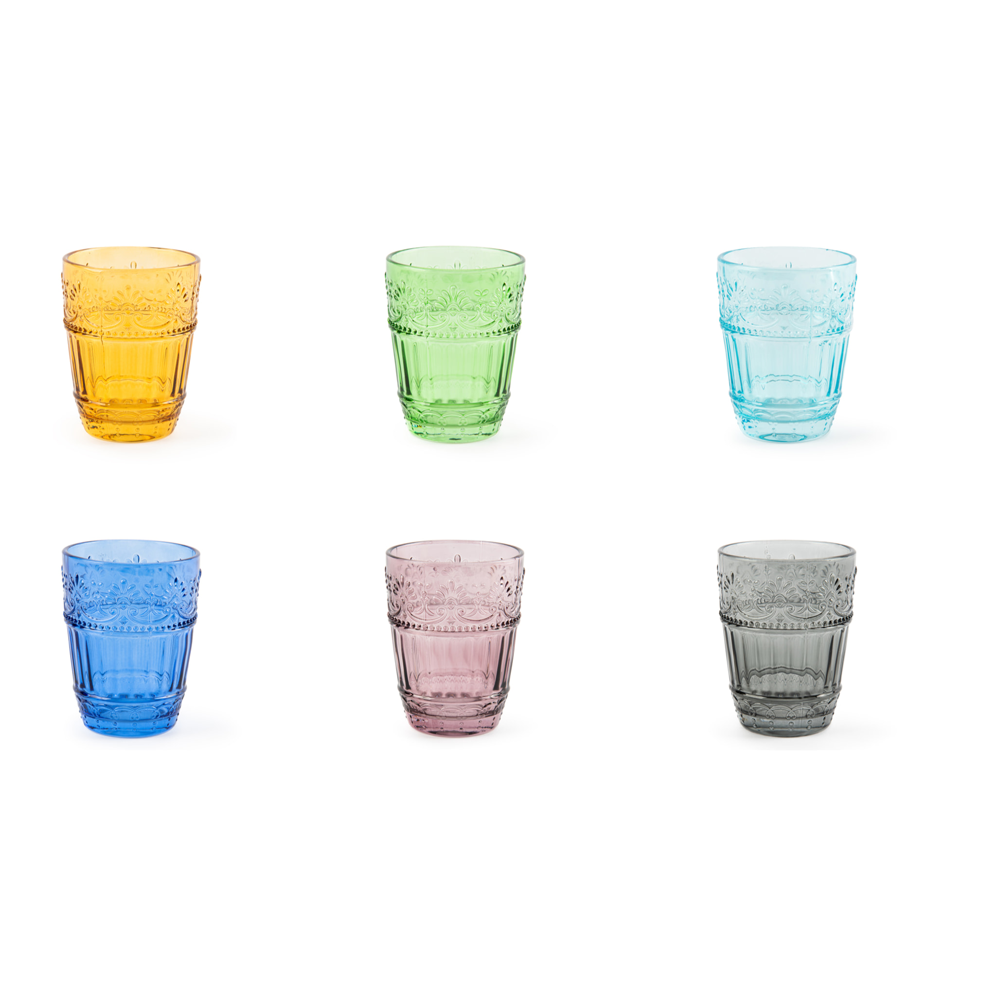 Set de 6 verres Excelsa – Country Flower, Verre Multicolore
