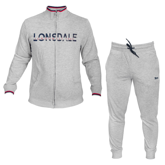 Tuta Uomo LONSDALE Cotone Primavera Full Zip - 3 Modelli