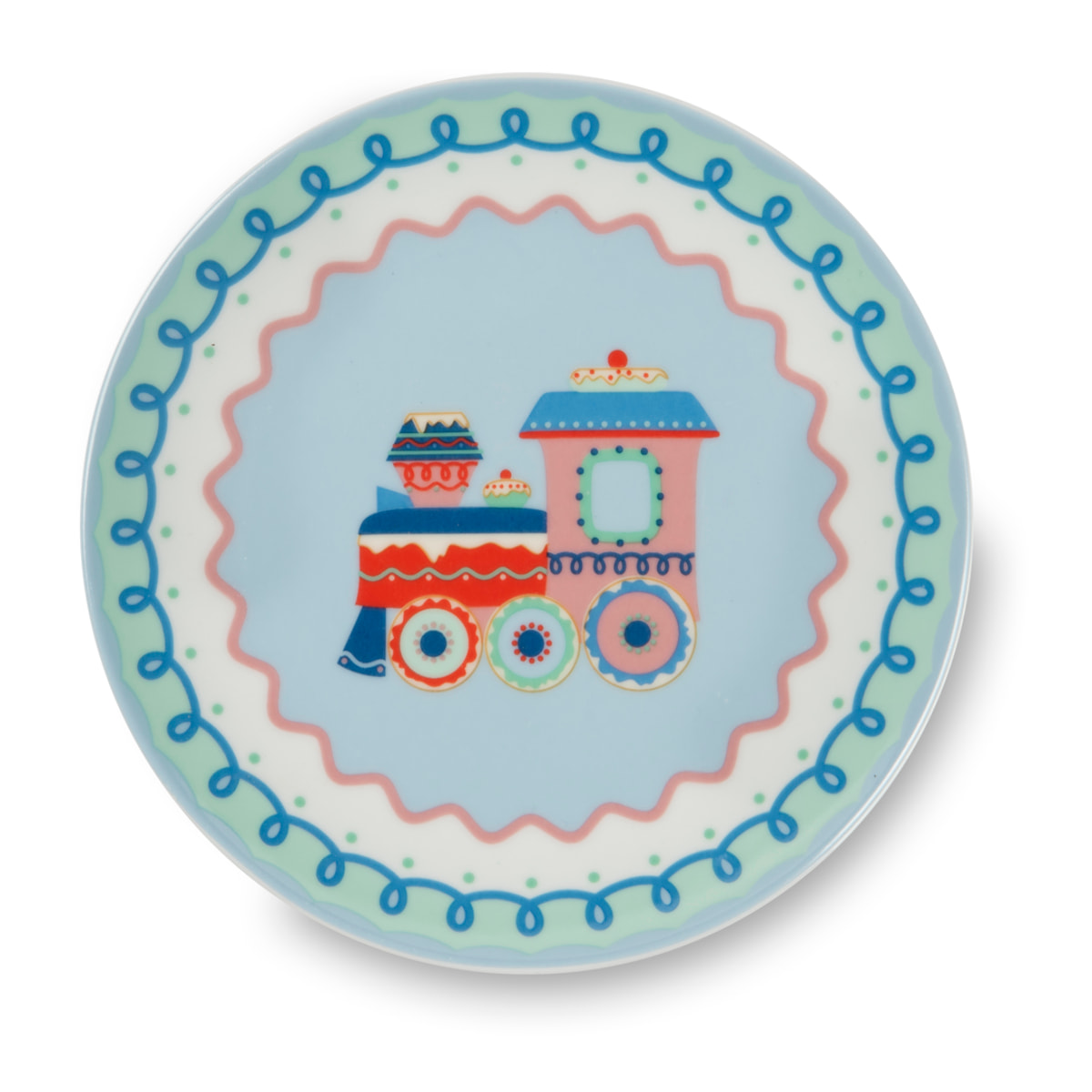 Set de 6 assiettes apéritif Excelsa - Xmas Sweet Pastels, Porcelaine Multicolore