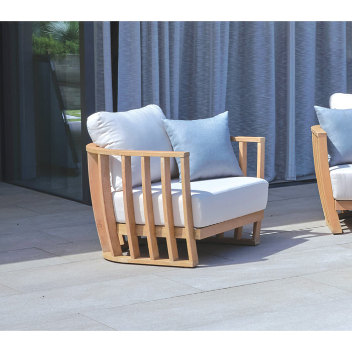 Salon de jardin en eucalyptus - 5 places - KUTA