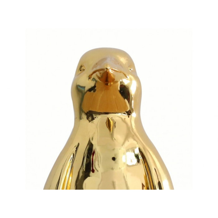 Statuette décoration pingouin doré H36cm - GOLDY