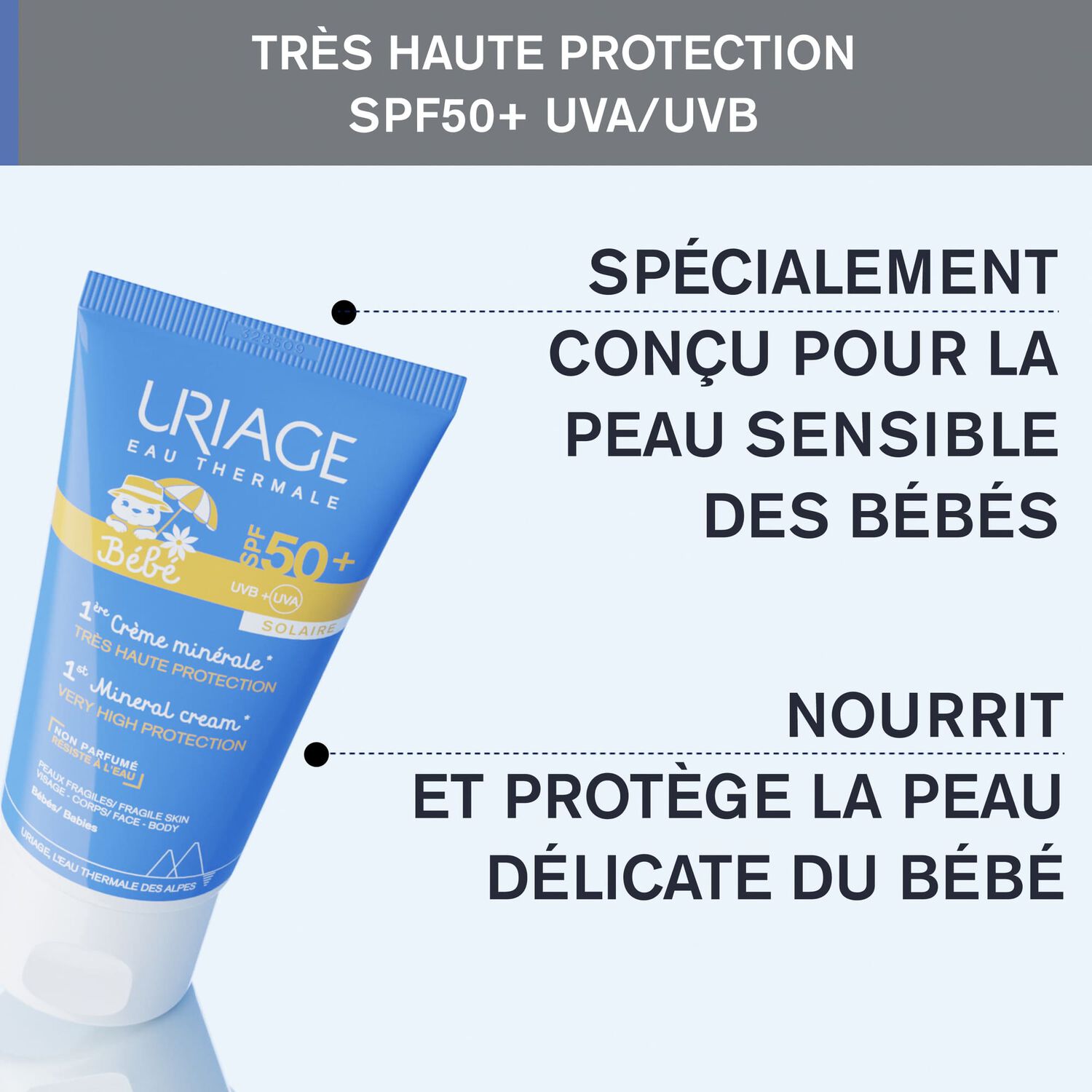 Bébé - 1ère Crème Minérale SPF50+ - Soin Très Haute Protection 50 ml