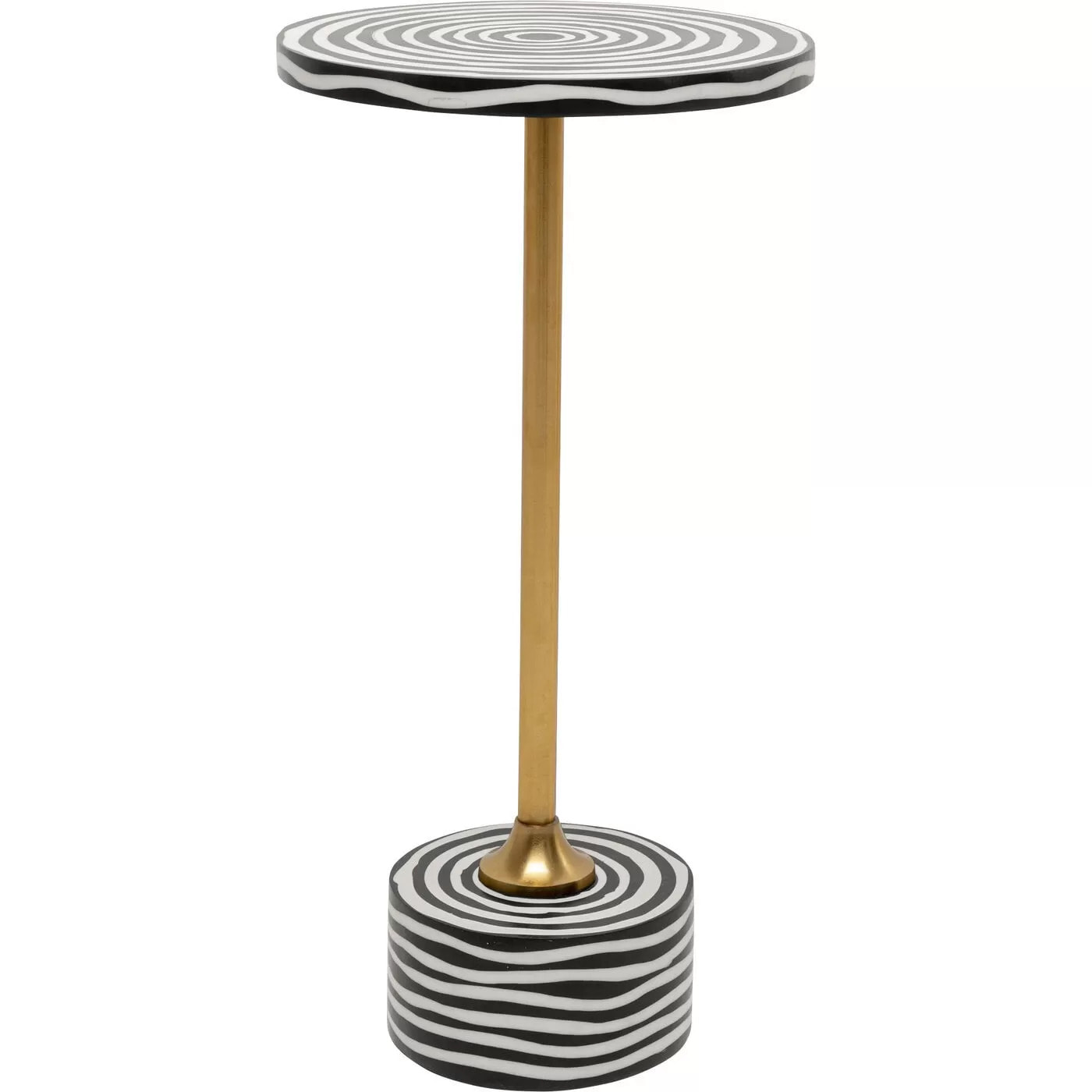 Table d'appoint Domero Swirl 25cm dorée Kare Design
