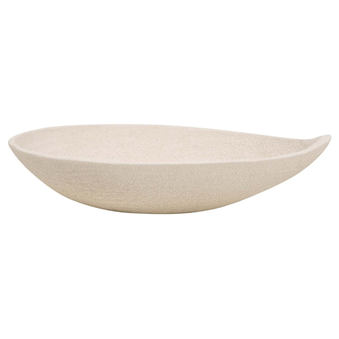 Centro De Mesa Ceramica Beige 42x23x8 Cm