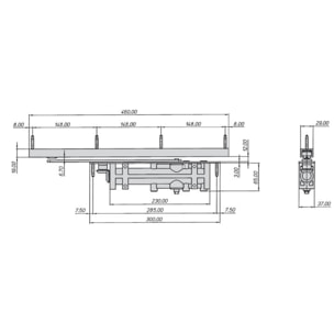 Ferme-porte DC550 Force 2-4 MERONI Bras à coulisse - Argent - DADC55024HSNA