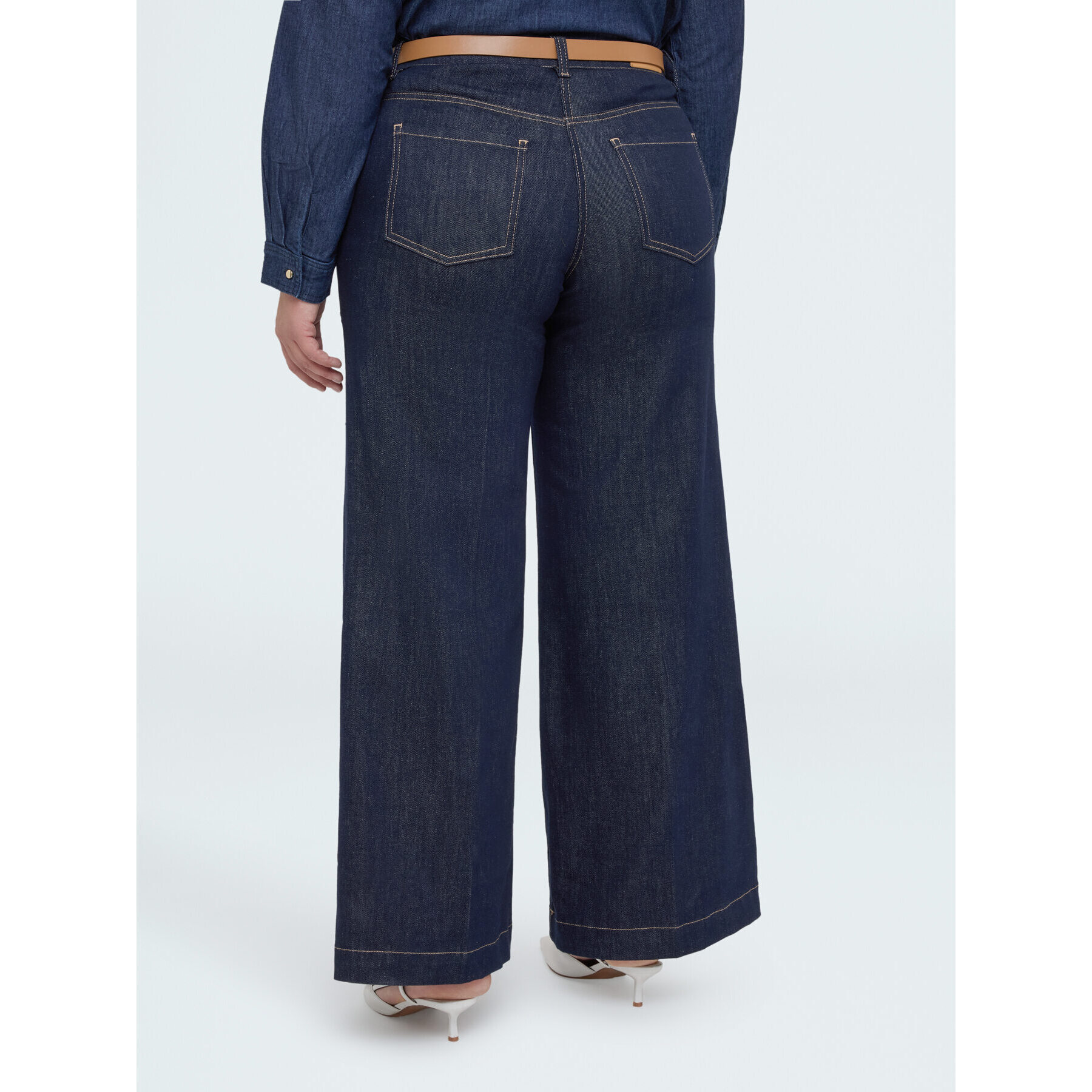 Fiorella Rubino - Jeans Wide Leg con cintura rimovibile - Blu
