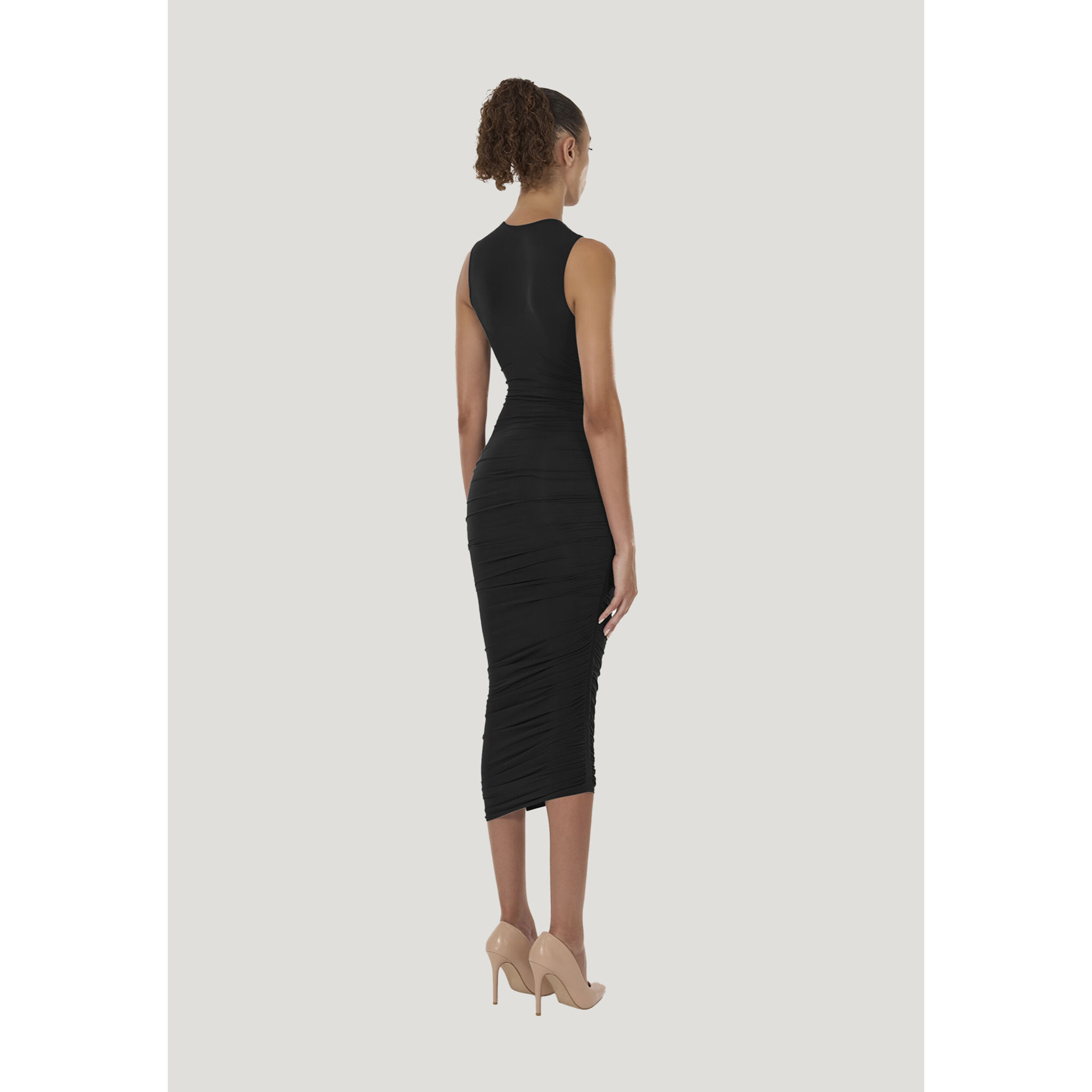 Vestito Sheer Drape Dress