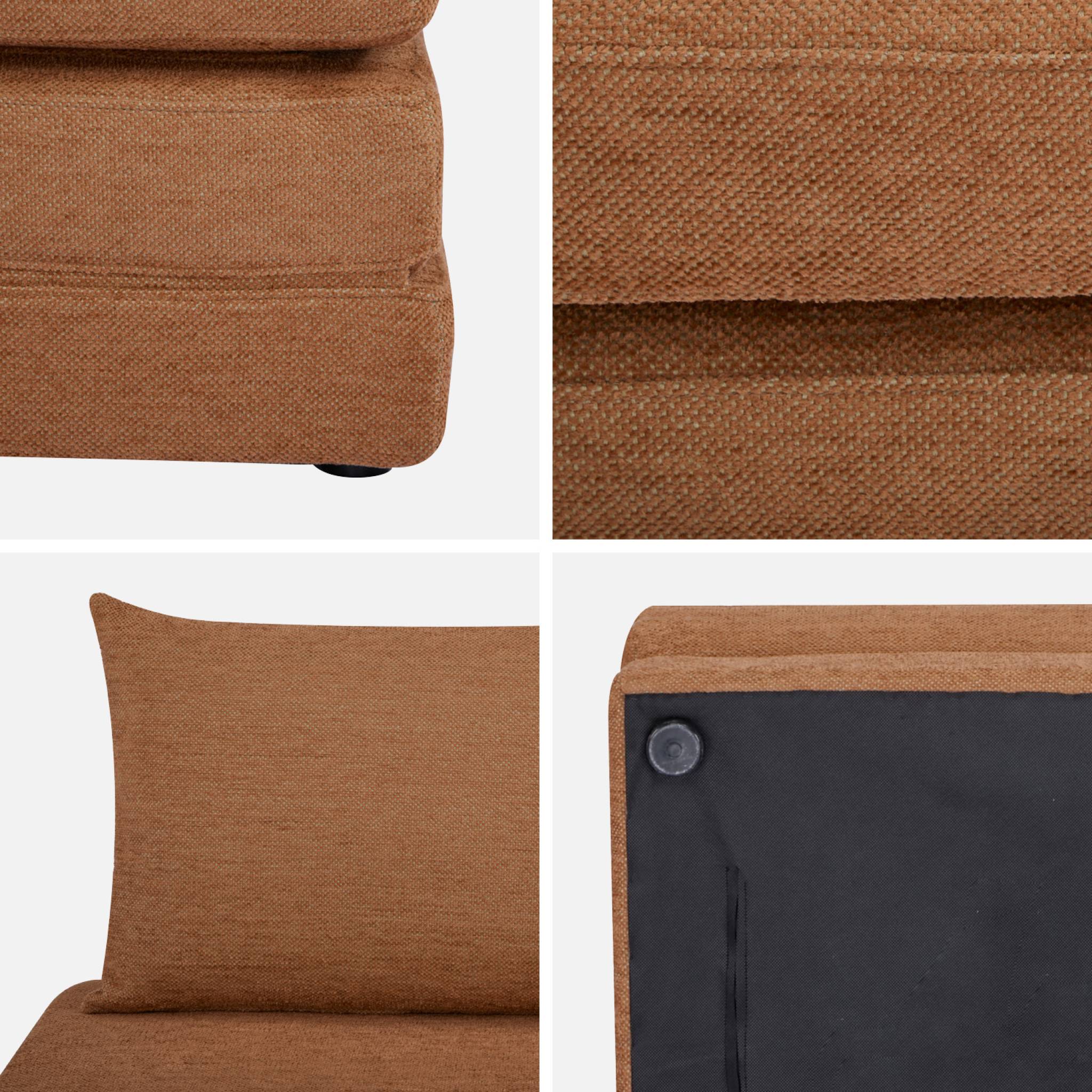 Chauffeuse matelas convertible camel tissu chenille 1 place Fold
