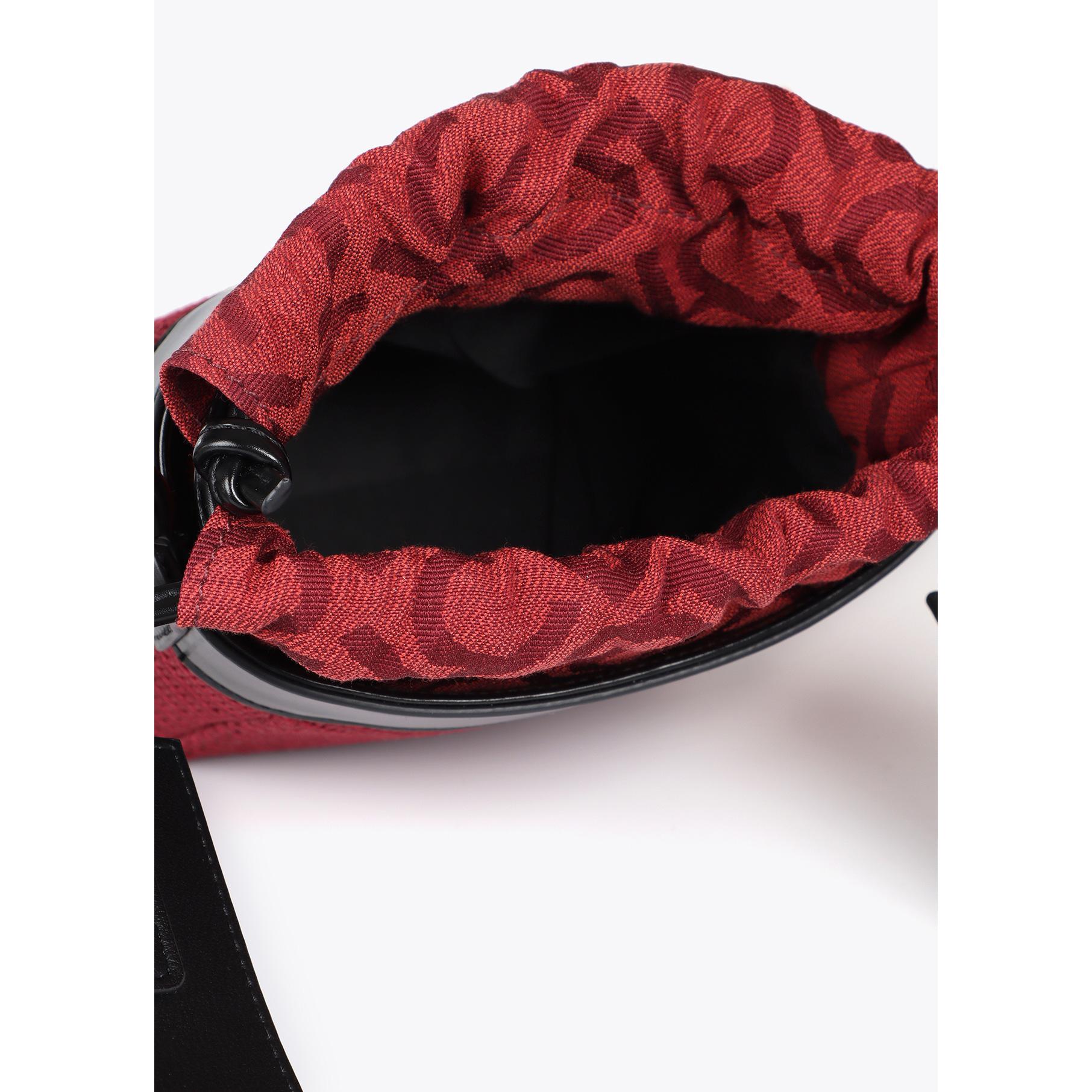 Borsa a tracolla combinata in tessuto e similpelle